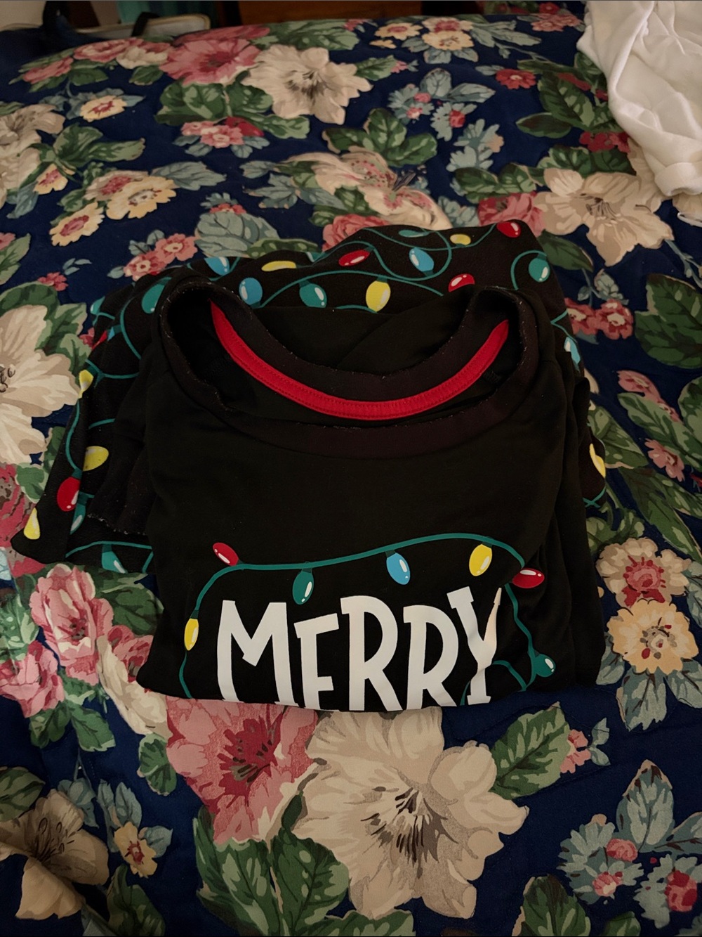 Holiday Time Black Womens pajama wear for Christmas